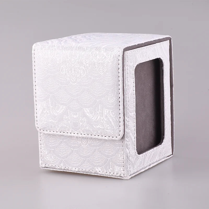 120+ trading card deck box with display window and magnetic lid