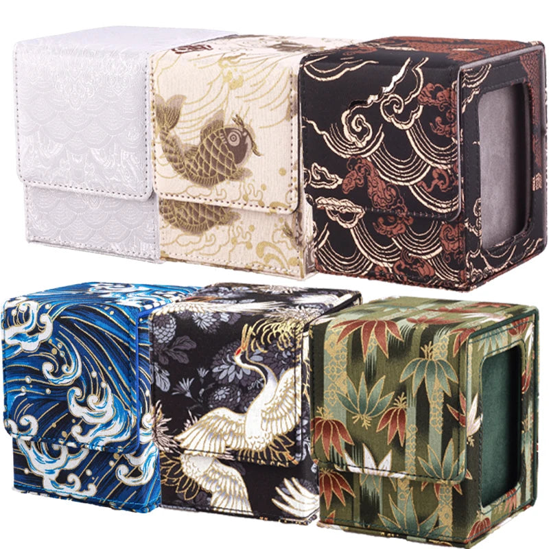 120+ trading card deck box with display window and magnetic lid