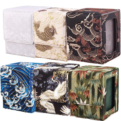 120+ trading card deck box with display window and magnetic lid