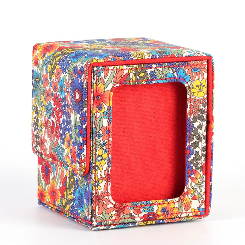 120+ trading card deck box with display window and magnetic lid