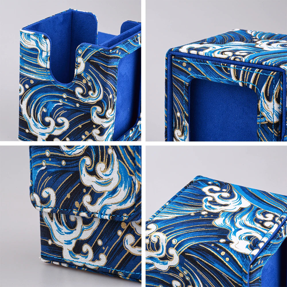120+ trading card deck box with display window and magnetic lid