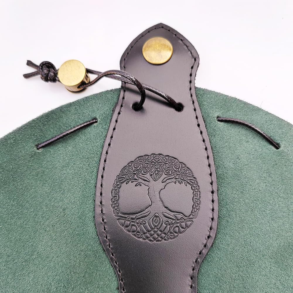 Celtic Tree Leather Dice Bag & Tray