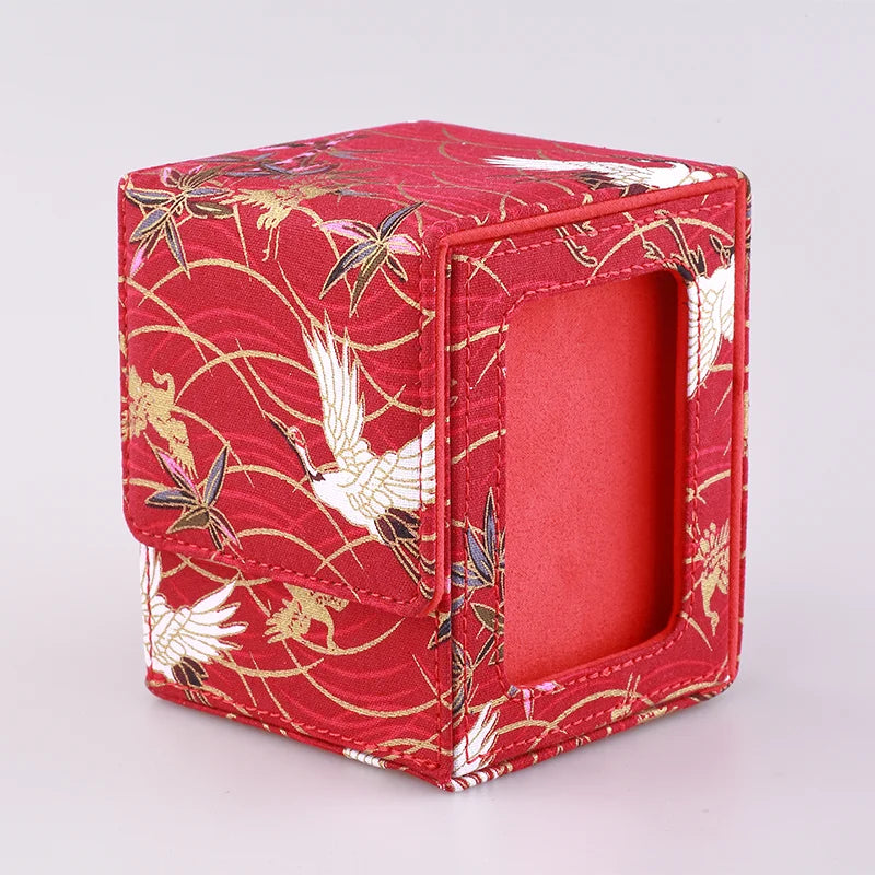 120+ trading card deck box with display window and magnetic lid