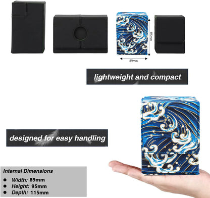 120+ trading card deck box with display window and magnetic lid