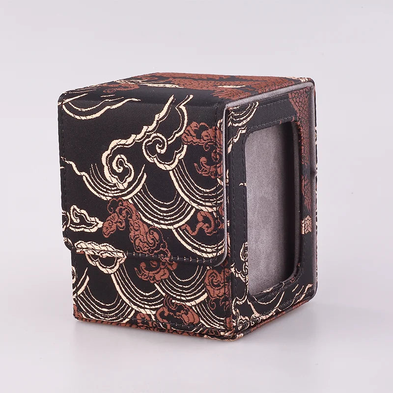 120+ trading card deck box with display window and magnetic lid
