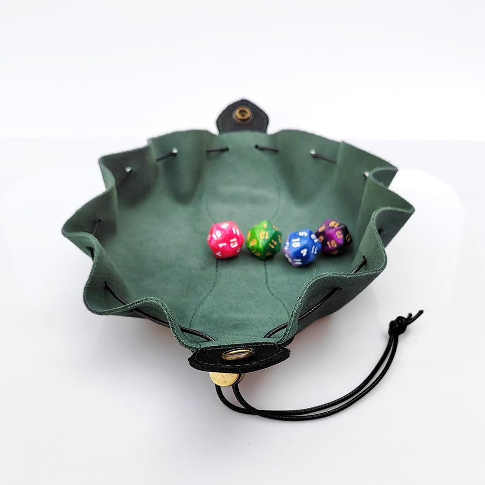 Celtic Tree Leather Dice Bag & Tray