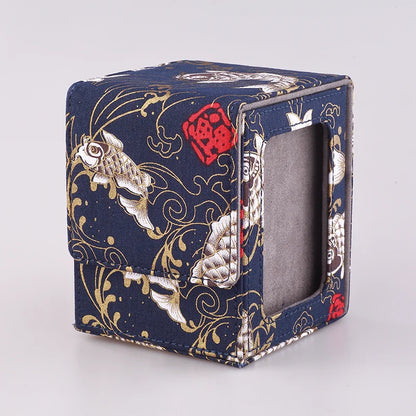 120+ trading card deck box with display window and magnetic lid