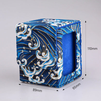 120+ trading card deck box with display window and magnetic lid