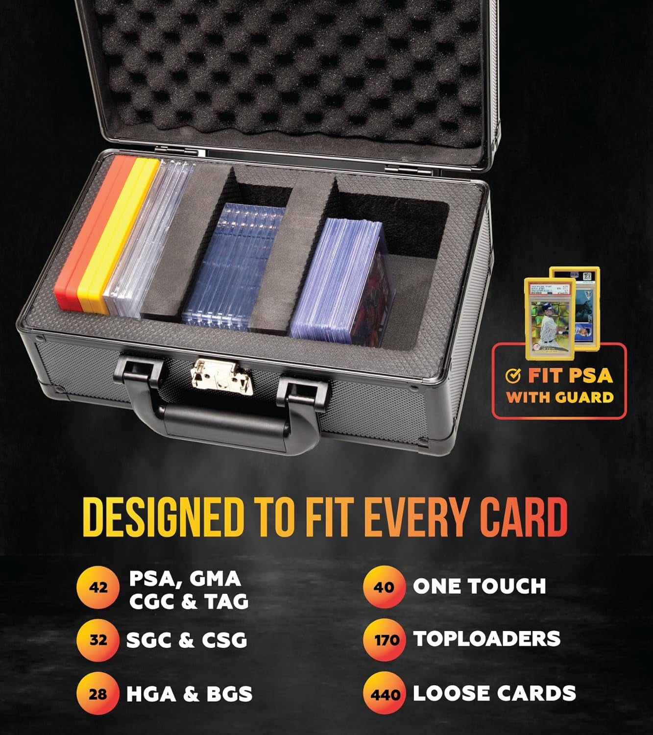 Slab Armor Graded Card Case — Holds 40+ PSA / BGS / SGC Slabs