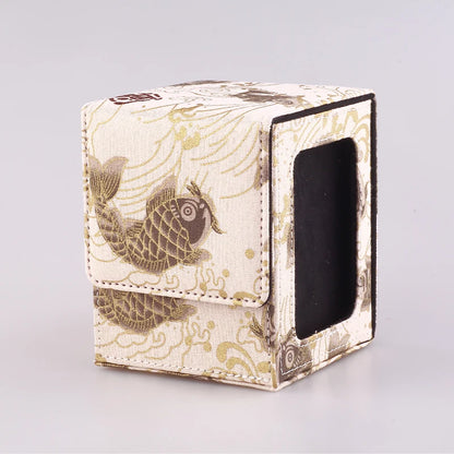 120+ trading card deck box with display window and magnetic lid