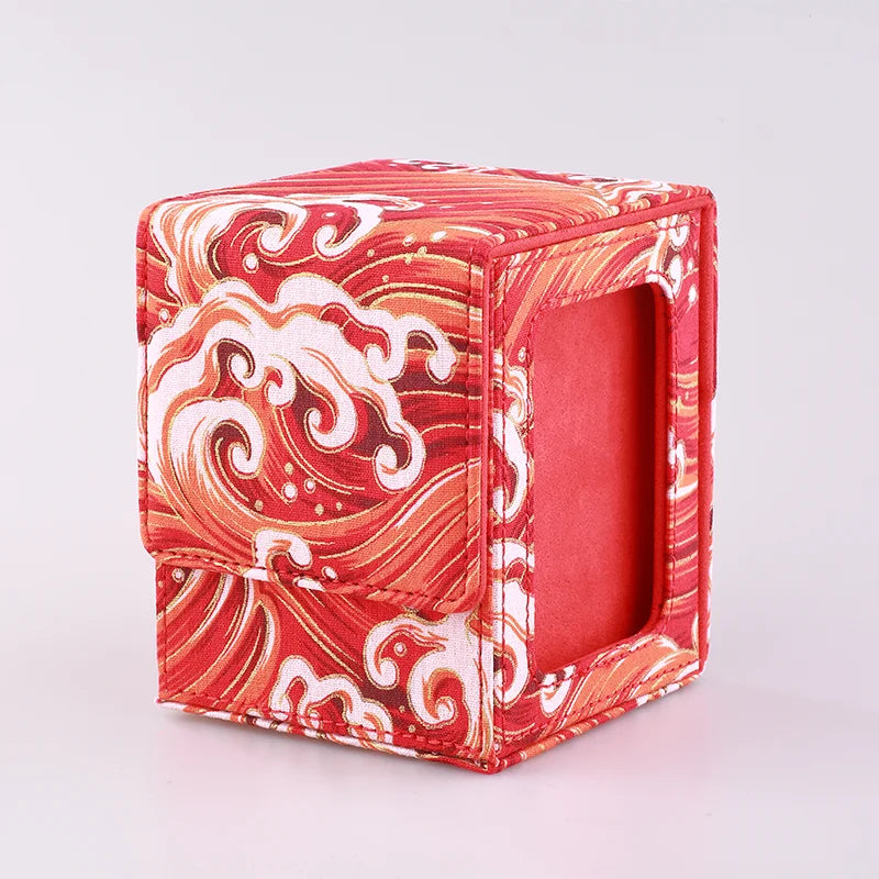 120+ trading card deck box with display window and magnetic lid
